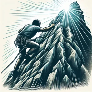 꿈에서 바위산을 오르는 장면 극복과 인내의 메시지