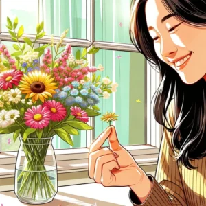 누군가에게 꽃다발을 받는 꿈, 사랑과 인간관계의 긍정적인 변화