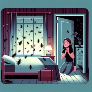 벌레가 떼를 지어 날아다니는 것을 보는 꿈: 신경 쓰이는 일이 생기거나 유행성 감기에 걸려 고생할 수 있다
