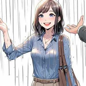 비가 억수같이 쏟아져 옷이 흠뻑 젖는 꿈: 은혜로운 혜택을 받아 재물이 불어나고 귀인의 도움을 받는 운